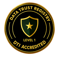 DTI Data Trust Registry — Trust Level 1 badge